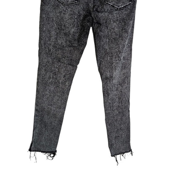 DEAR JOHN SUPER HIGH RISE OLIVIA RAW HEM BLACK ACID WASH SKINNY JEAN•Size 27•NWT - Picture 11 of 12